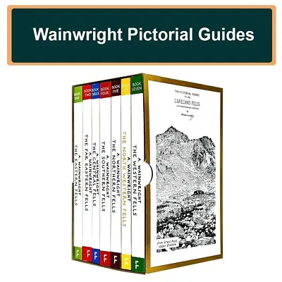 Alfred Wainwright Pictorial Guides To The Lakeland Fells Series 1-7 Books Set • £28.10