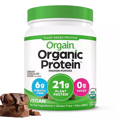 Orgain Organic Vegan 21g Protein Powder Plant Based Creamy Chocolate Fudge • $19.98