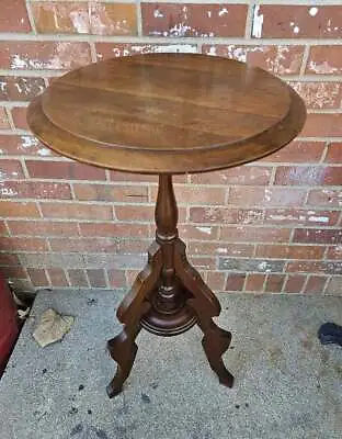 Antique Plant Fern Stand Side End Table Carved Pedestal Solid Walnut • $199.99