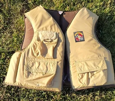 Vtg Stearns Fishing Vest / Life Jacket  Adult Large / XL Sheepskin Patch USA • $15