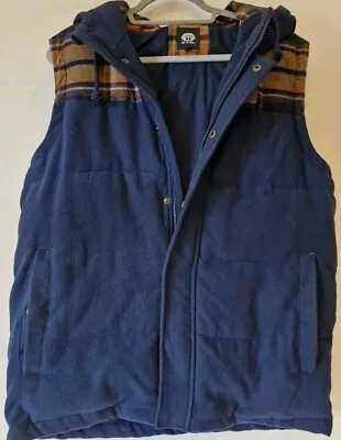 Mens Animal Padded Gilet Body Warmer  Hooded Jacket Men Size Large  • $27.39