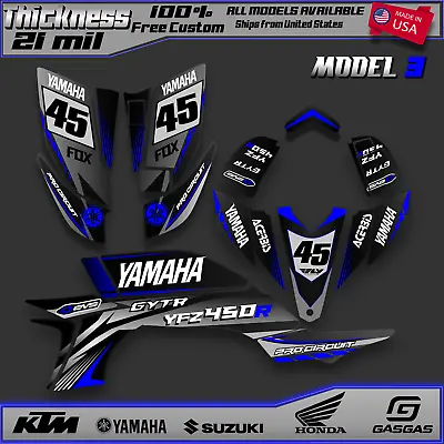 Yamaha YFZ 450 Graphics Kit 2003 2004 2005 2006 2007 2008 Stickers Decals Kit 21 • $247.48