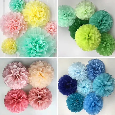 Tissue Pom Poms Paper Flower Home Wedding Birthday Tea Party Table Decoration • $2.08