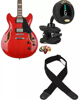 Ibanez AS7312TCD + Snark ST-8 + Dunlop PVP101 + Levy's M8POLY-BLK Value Bun • $583.96