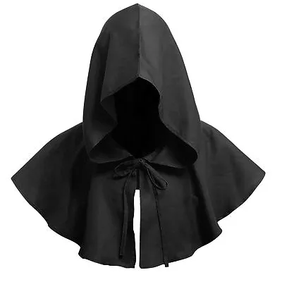 Pagan Halloween Cloak Gothic Vintage Medieval Wicca Cosplay Accessory Grim Cowl • £9.44