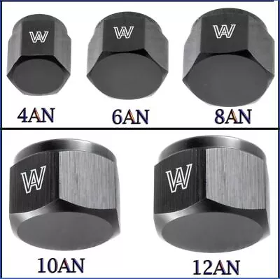 Black 4/6/8/10/12 AN Female Flare Fitting Cap Block Off Nut Fit Fuel Systems • $5.99