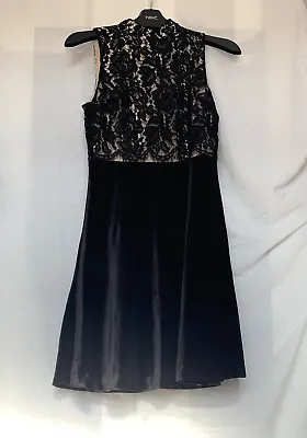 Black Velvet And Lace Dress • £10