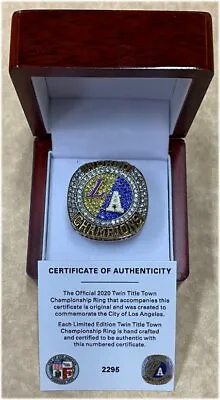 Los Angeles Twin Title Ring 2020 1988 Dodgers Lakers Size 11 Replica Heavy Ring • $34.99