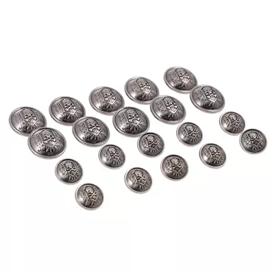 20PCS Buttons Metal Blazer Buttons Set Skull Metal Suits Clothing Buttons New • $9.79