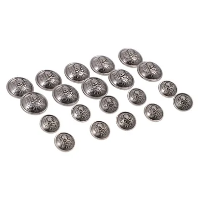 20PCS Buttons Metal Blazer Buttons Set Skull Metal Suits Clothing Buttons • $9.49