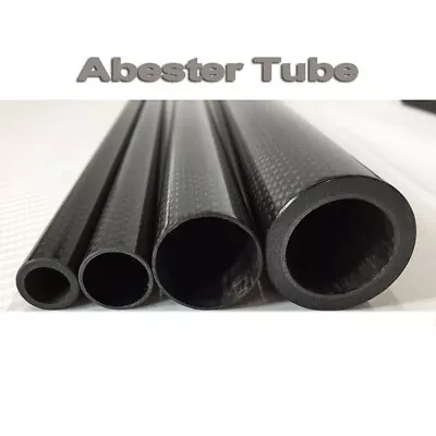 3k Carbon Fiber Tube 25- 30mm 36mm 38 40mm- 50mm 60mm 80 100mm 114mm  X 500mm UK • £111.02