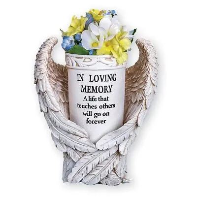 Angel Wings Memorial Vase Garden Stake • $24.99