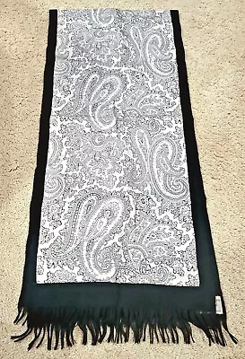 Vintage Marshall Fields Men's Store Cashmere & Silk Paisley Scarf 12  X 54  • $28