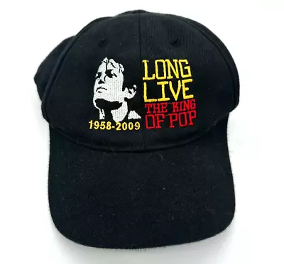 King Of Pop Michael Jackson Cap Hat Adjustable Baseball Black 1958 - 2009 • $25