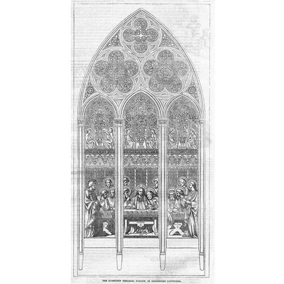 £7.99 • Buy CHICHESTER Cathedral Huskinsson Memorial Window - Antique Print 1855