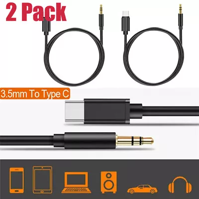 2pcs For IPhone 15/Pro/Max/Plus - USB-C To 3.5mm Aux Cable Audio Cord Car Stereo • $8.99