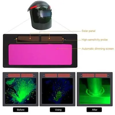 Solar Powered Auto Darkening Welding Helmet Mask Lens Filter Automation D6U P3E5 • $7.72