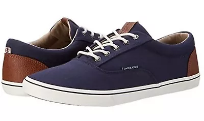 £28.95 • Buy Jack Jones JFWVISION Mixed Canvas Sneakers Trainers Shoes NEW