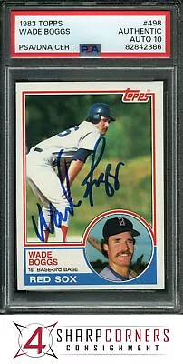 1983 Topps #498 Wade Boggs Rc Red Sox Hof Psa Authentic Dna Auto 10 • $111.96