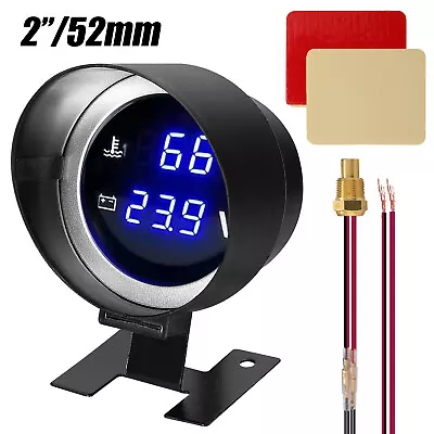 2 In 1 Car Truck Water Temp Gauge Digital LED Voltmeter Meter With Sensor G7L6 • $11.88