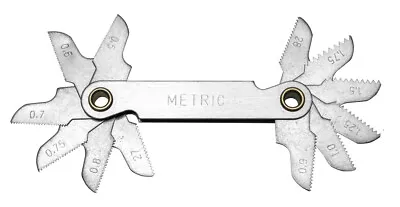 Century Drill & Tool 98402 Metric Thread Pitch Gauge (0.50 - 1.75 NPT & BSP) • $9.97