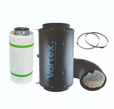 Hydroponics Vortex Acoustic Kit Extraction Silenced Fan Speed Controller Filter • £259.99