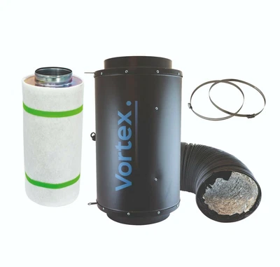 Hydroponics Vortex Acoustic Kit Extraction Silenced Fan Speed Controller Filter • £259.99