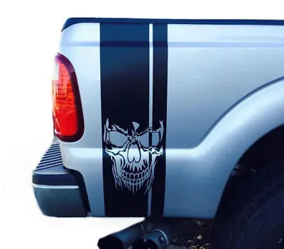 Graphics Skull Stripe Trunk Sticker Kit For Ford Ranger Raptor F-150 Dodge Ram  • $73.69