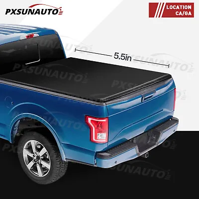 5.5FT Soft 3-Fold Tonneau Cover Truck Bed For 2015-2023 F150 F-150 67.1inch • $121.99