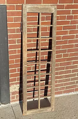 Antique Glass Door WOOD SASH 16-Pane Design 50.75 H X 16 W  Restore Or REPURP! • $71.10