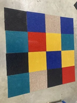 £11.99 • Buy Patchwork Carpet Tiles Mixed Colours 40x40cm Great For Homes And Offices Heavy
