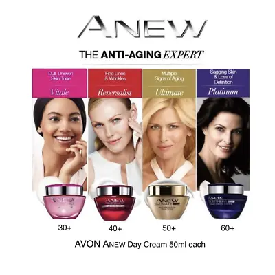 £4.99 • Buy Avon Anew Anti-Aging Day Creams 50ml & Travel Size15ml ~ Free P&P ~ Great Gift 