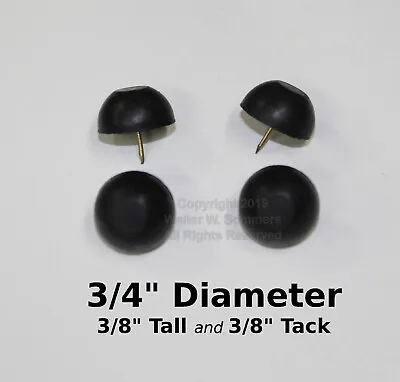 FOUR 3/4  Rubber Cabinet/Case Feet For Victrola Edison Phonograph Gramophones • $3.78