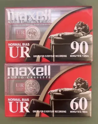 Maxell UR-90 And UR-60 Normal-Bias Cassette Tapes New Sealed (2 Pack) • $5.99
