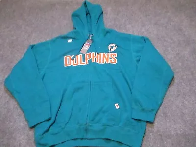 Miami Dolphins Hoodie Men's Large NFL Football Team Apparel Zip Up Sweatshirt • $39.99