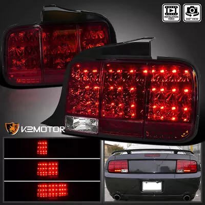 Red Fits 2005-2009 Ford Mustang LED Sequential Signal Tail Lights Lamps 05-09 • $169.38