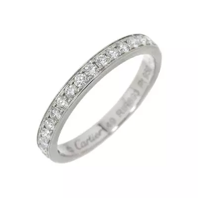 Cartier Half Eternity Diamond Ring Pt Paltinum Size49 4.75-5(US) 90227670 • $1448.45