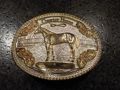 Quarter Horse Gold And Silverplated Solid Brass Belt Buckle  • $21.99