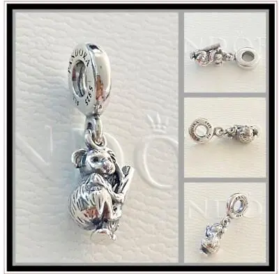 ~ RETIRED Pandora Genuine Authentic Koala Hanging Silver Charm - Item 791085 • $62