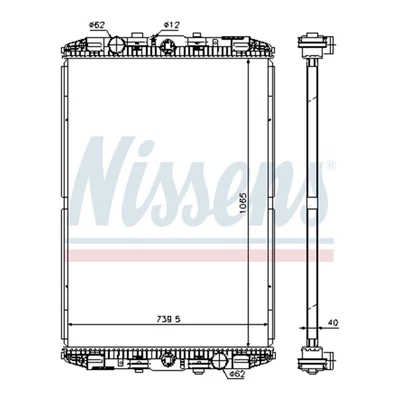 £396.99 • Buy NISSENS Radiator 614170 Genuine Top Quality