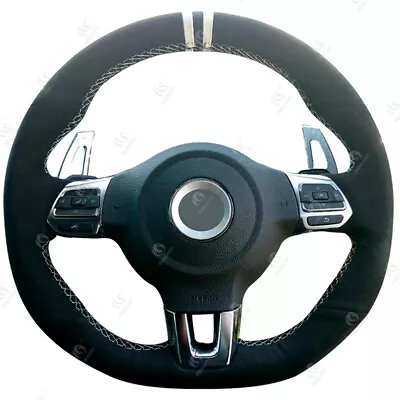 $55.18 • Buy Steering Wheel Cover For VW Golf 6 GTI MK6 Polo GTI Scirocco R Passat CC R-Line