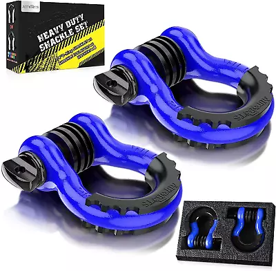 Bow Shackles 3/4  D Ring Shackle (2 Pack) 48000Ib Break Strength Wit • $33.94