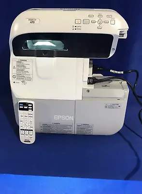 Epson PowerLite 470 3LCD Projector HDMI XGA UST + Accessories ~ 418 Hours • $80