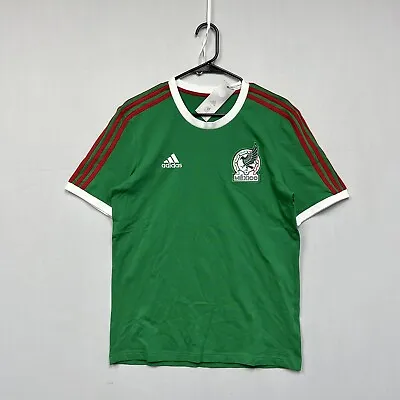 Adidas Mexico Stadium Shirt Men’s Athletic Soccer Green Tee Shirt #438-220 • $24.99