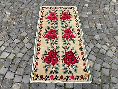 Moroccan Rugs Home Decor Rugs Turkish Rug 2.8x5.6 Ft Small Rug Vintage Rug • $301.81