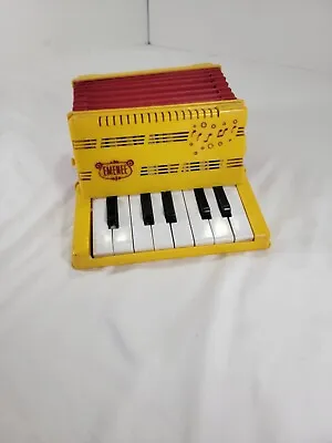 Vintage Emenee Yellow Red Accordion Plastic Toy Works Functional Fun • $24.99