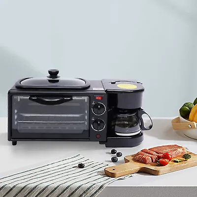 3-In-1 Breakfast Machine 9L Bread Toaster Electric Oven Coffee Maker Pizza Oven! • £51.09