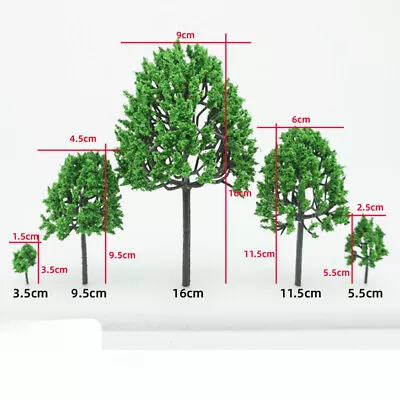 6PC Miniatures Green Trees HO/OO Scale Spring Forest Plants Garden Scenery Model • $4.99