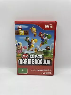 New Super Mario Bros. Nintendo Wii PAL Game No Manual Tested & Works - Good Cond • $22.50