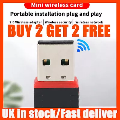 £3.29 • Buy Wifi USBAdapter 802.11n Antenna USB Wireless Receiver Dongle Network External